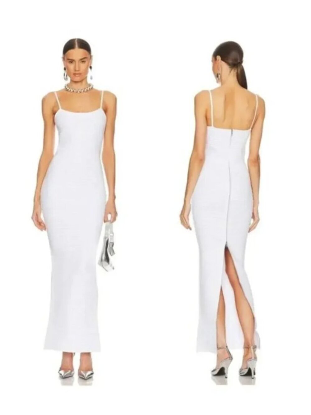 Retrofete | Kylie Rib Maxi Dress In White